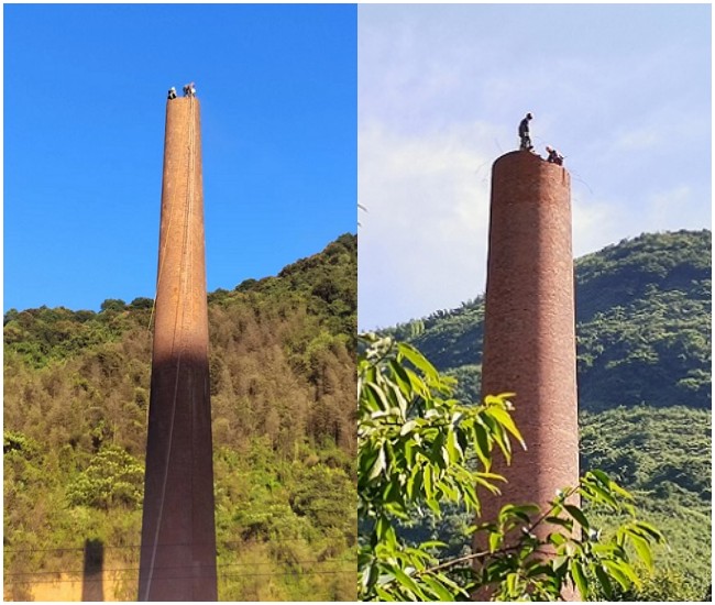 煙囪拆除作業(yè)時的安全要求及拆除的幾種方案